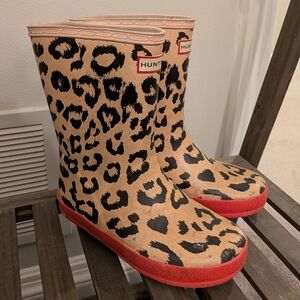 Hunter Kids Leopard Print Rain Boots